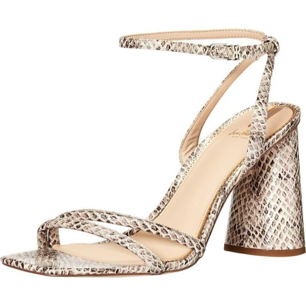 Sam Edelman BNWT "Kia" animal print block heel NEW ankle strap open toe